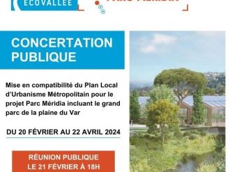 Concertation Parc Méridia : réunion publique le 21 février à 18 h à l'IMREDD