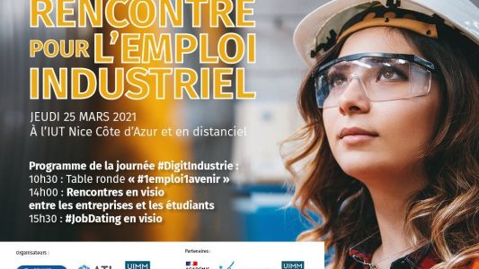 La 13ème édition Rencontre pour l'Emploi Industriel à Nice aura lieu le 25 mars 