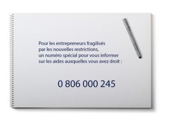 Le numéro spécial d'information sur les mesures d'urgences pour les entreprises en difficulté est effectif