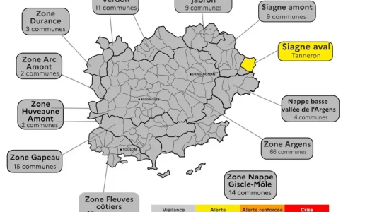 Sécheresse – La zone Siagne aval en alerte, le reste du Var en vigilance