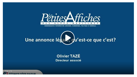 À quoi sert une annonce légale ? 