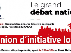 Réunion d'initiative citoyenne sur le thème "Démocratie, Citoyenneté et Sport" le 27 février 2019