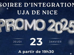 UJA de Nice : soirée d'intégration le 23 janvier