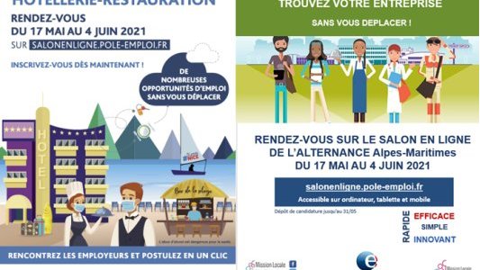 Pôle emploi 06 organise deux salons en ligne pour répondre aux besoins en recrutement 