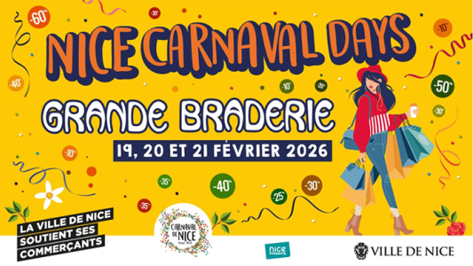Nice Carnaval Days : début de la grande braderie le jeudi 19 février