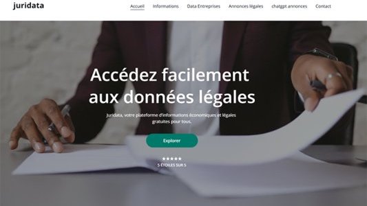 JURIDATA, nouveau venu dans le secteur de l'information d'entreprise
