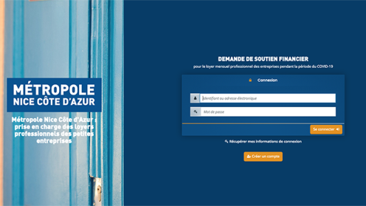 La plateforme en ligne de la Métropole NCA pour les demandes de prise en charge des loyers professionnels est activée 