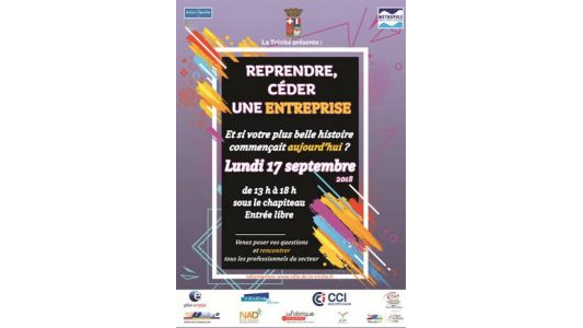 Forum dédié à la reprise d'entreprise le 17/09 à La Trinité !