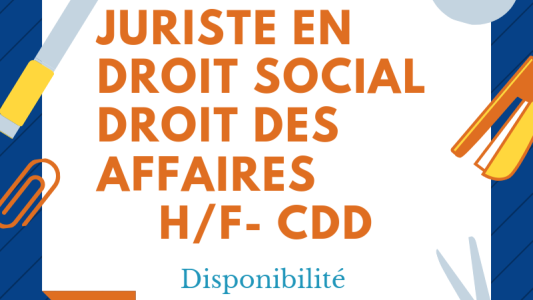 [OPPORTUNITÉ - EMPLOI] #JURISTE JUNIOR en CDD remplacement (Département 13)