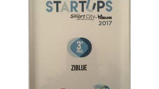 Ziblue a reçu un Trophée Startups au "Forum Smart City" à Nice