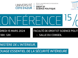 Conférence sur la sécurité intérieure à la Faculté de Droit