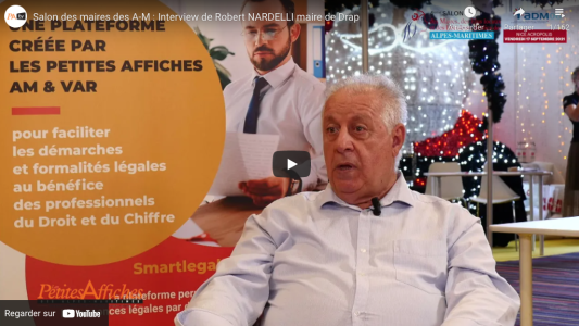 Salon des maires des A-M : Interview de Robert NARDELLI maire de Drap