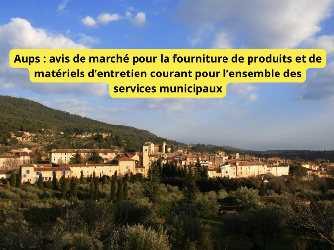 Aups : avis de marché (…)