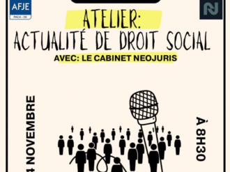 Atelier AFJE 06 sur l'actualité du droit social : rendez-vous le 14 novembre avec le cabinet NEOJURIS