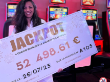 Avec un gain de 52 500 €, une joueuse a remporté le deuxième plus gros jackpot de l'année au Casino Barrière Le Croisette