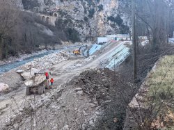 Tempête Alex : Le plan de confortement des berges de la Roya avance