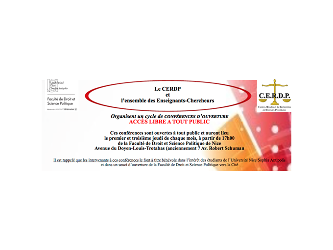 Conférence CERDP : "Faut-