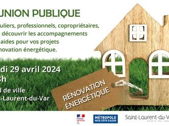  Saint-Laurent-du-Var : Participez à une réunion publique sur la rénovation énergétique