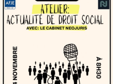 Atelier AFJE 06 sur l'actualité du droit social : rendez-vous le 14 novembre avec le cabinet NEOJURIS