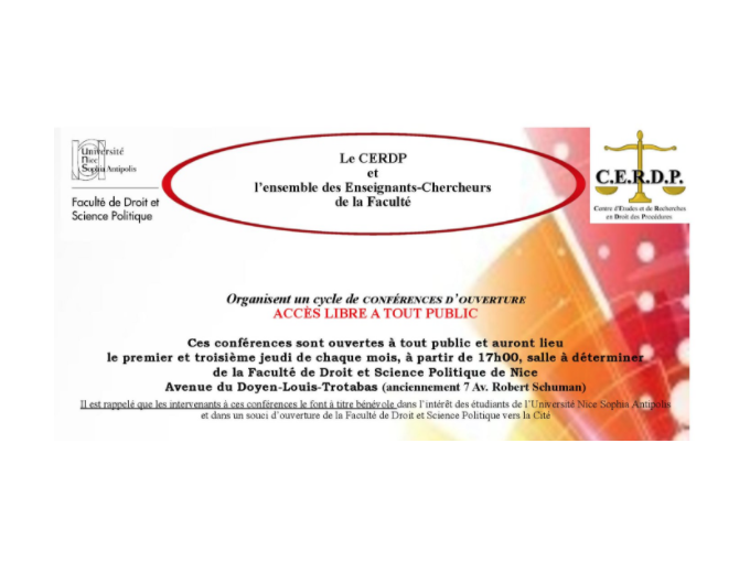 Conférence CERDP : Algori