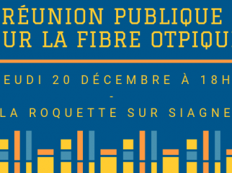 Fibre : Ce soir, réunion publique à La Roquette-sur-Siagne à 18h