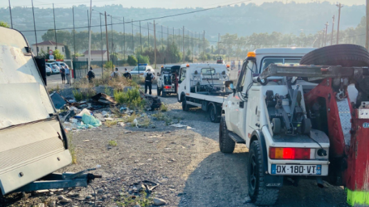 Évacuation du campement « Luciano » situe ? sur le territoire de la commune de Nice