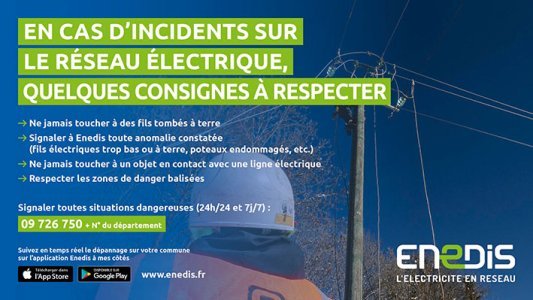Tempête Alex : Enedis, point à 10h45 sur les raccordements 