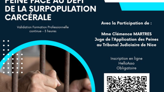 L'ADAIPE clôture l'année avec une formation sur l'aménagement de peine face à la surpopulation carcérale