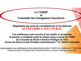 Conférence CERDP - "Les objectifs antagonistes du droit des entreprises en difficulté"