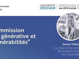 Serena Villata nommée co-présidente d'une commission d'experts sur les risques de l'IA générative