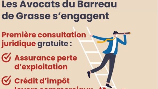 Le Barreau de Grasse lance une "Opération solidarité avec les commerçants"