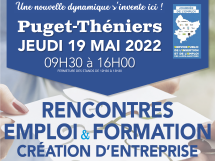 Puget-Théniers : Rencontres de l'Emploi & de la Formation le 19 mai