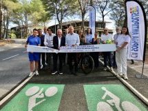 À Sophia Antipolis, une nouvelle piste cyclable de 1,15 km inaugurée avenue Albert Einstein