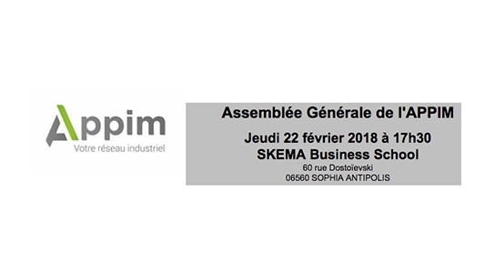 Save the date : AG DE L'APPIM le 22 février !