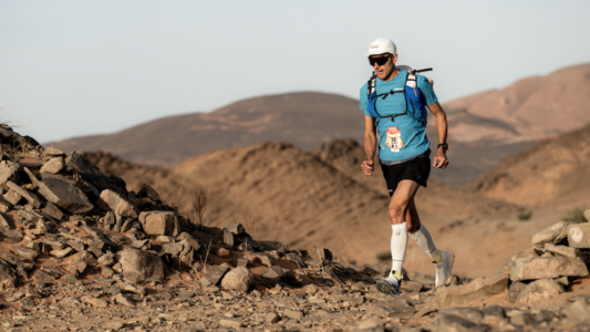 Le Varois Julien Absalon, finisher de la 40e édition du Marathon des Sables Legendary
