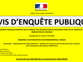 Puget-Théniers : une enquête publique sur le projet de nouveau pont de la Trinité