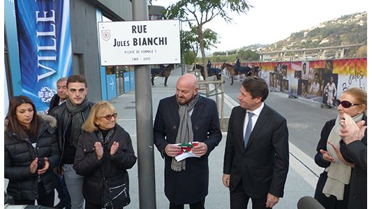Nice : inauguration de l'allée Jules-Bianchi