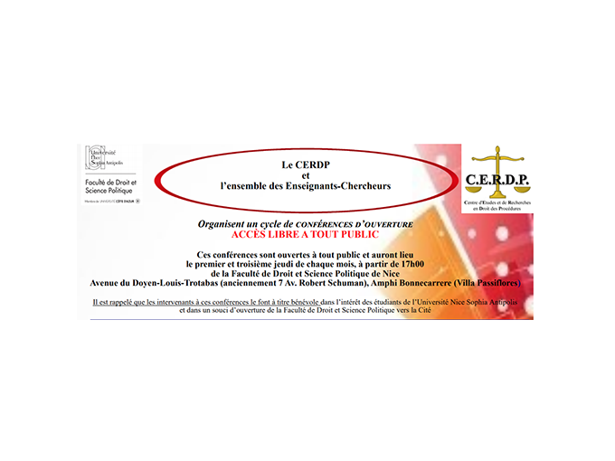 Conférence CERDP - La (…)