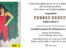À Nice, l'avocate-artiste Edith Faraut expose des “Femmes debout” chez Amnesty International
