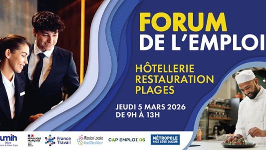 Forum de l'Emploi Hôtellerie-Restauration-Plages : un rendez-vous clé pour l'emploi saisonnier à Nice le 5 mars 