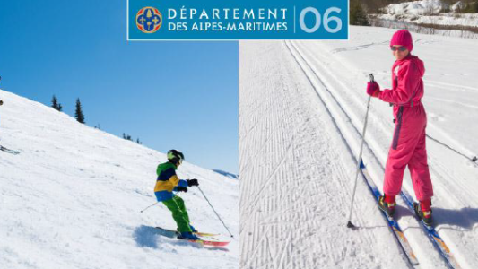 Remise du matériel pour la section ski de fond aux élèves de Saint-Martin-Vésubie