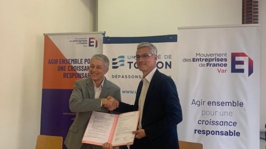 Le MEDEF Sud, le MEDEF Var et l'Université de Toulon unissent leurs forces pour l'emploi et l'innovation
