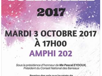 Rentrée solennelle de la Faculté de Droit et Science politique de Nice le 3 octobre