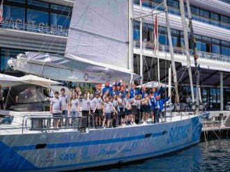 Malizia Explorer, nouveau voilier de recherche scientifique, baptisé au Yacht club de Monaco