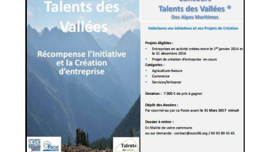 Talents des Vallées : C'est parti pour la 3ème édition du Concours de création d'entreprise en moyen et haut pays
