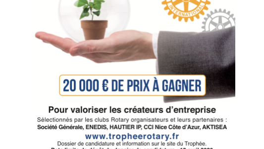 Huitième édition du Trophée Rotary de la Création d'Entreprise !