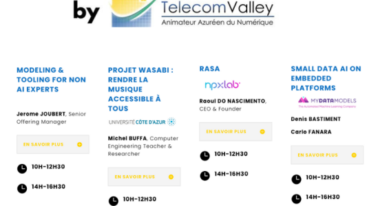 Inscrivez vous maintenant aux SophI.A Master Classes 2019 by Telecom Valley