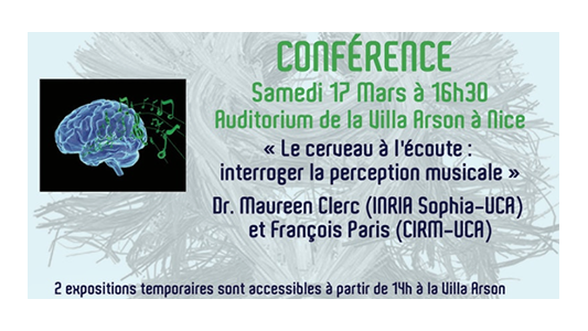 CONFERENCE Grand Public "Le cerveau à l'écoute : interroger la perception musicale"