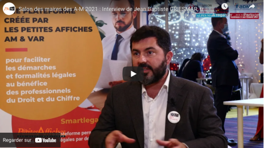 Salon des maires des A-M 2021 : Interview de Jean Baptiste GRIESMAR, trésorier CROA PACA