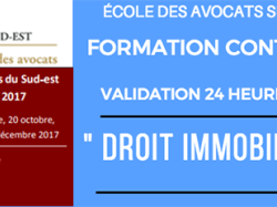 Formation continue EDA Sud Est : Droit immobilier